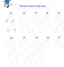 Greatest Common Factor Tree Greatest Common Factor Tree Factor Trees Prime Factorization Worksheet Greatest Common Factors