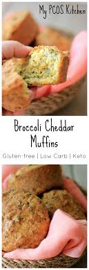 My Pcos Kitchen Keto Broccoli Cheddar Muffins These Delicious Low Carb Muffins Are Also Gluten Free And Sug Low Carb Keto Recipes Recipes Low Carb Muffins