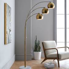 Span 3 Head Metal Globe Floor Lamp Brass Project 62 Floor Lamps Living Room Globe Floor Lamp Lamps Living Room