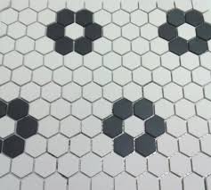 Metro Vintage Matte White Hexagon Porcelain Mosaic 1 Inch In 2020 Patterned Floor Tiles Hexagon Tile Floor Honeycomb Tile