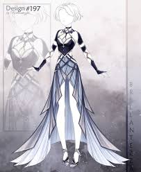 Open Design Adopt 197 By Brillantezza On Deviantart Dress Design Drawing Fashion Design Drawings Anime Dress