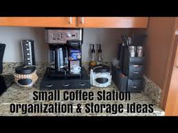 I use coffee cans at camp as cooking pots, water cans , heat in shelter, and have also used some as backpack stoves at home for storage including my beef jerky i also tend accumalate quite a bit of them and find it hard to just throw them out. Small Coffee Station Organization Storage Ideas Youtube