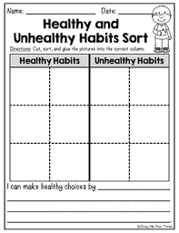 Teach kids how to stay clean, eat healthy and exercise to stay healthy. Healthy Habits For Kindergarten Worksheets 13 Pdf Printable Worksheets Healthy Habits Printable And This Includes The Things We Eat And The Daily Hygiene Habits We Have Happy House