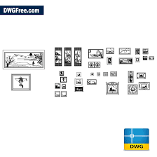 This category contains the following cad blocks and drawings: Wall Painting Collection Dwg Free Drawing 2020 In Autocad Blocks