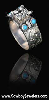 5130 Custom Made 10mm Wide Band Made And Sold Online By Cowboyjewelers Com Shown Customweddingri Western Wedding Rings Cowboy Jewelry Turquoise Wedding Rings