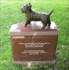 Memorial To Terry The Dog Aka Toto Wizard Of Oz Famous Graves Cairn Terrier