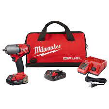 Milwaukee M18 Fuel 18 Volt Lithium Ion Mid Torque Brushless Cordless 3 8 In Impact Wrench W Friction Ring W 2 2 0ah Batteries 2852 22ct The Home Depot In 2021 Combo Kit Milwaukee M18 Fuel Impact Wrench