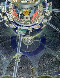 Bernal sphere — interior including human powered flight. Bernal Sphere National Space Society