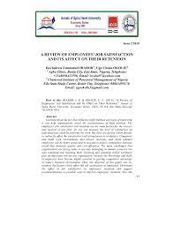 The protection under the employment act only. Pdf A Review Of Employees Job Satisfaction And Its Affect On Their Retention