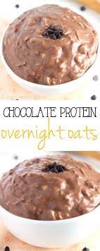Get your chocolate fix for breakfast with these deliciously creamy (and healthy!) chocolate chia overnight oats! Chocolate Protein Overnight Oats Just 5 Healthy Ingredients 18g Of Protein They Taste Like A Cross Betwe Healthy Baking Chocolate Overnight Oats Recipes