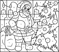 Browse and print these coloring pages to help kids practice skills like number kids love to color by numbers and we've got a bunch for you to choose from. 22 Cheerful Christmas Color By Numbers Kittybabylove Com