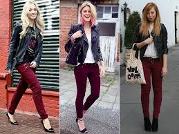 Calça Vinho Combina Com O Que Como Usar Cor Borgonha Ou Bordo Just Lia Calcas Cor De Vinho Alta Moda Looks Com Calca Vinho