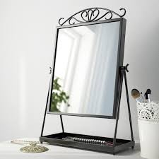 Find all products by department: Karmsund Black Table Mirror 27x43 Cm Ikea