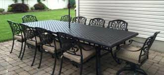 11 Piece Outdoor Dining Set Patio Cast Aluminum Furniture 10 Person Table Ebay In 2021 Aluminum Patio Furniture Patio Dining Set Outdoor Dining Set