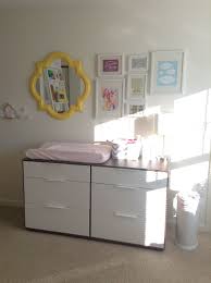 Tessa S Modern Nursery Ikea Ribba Frames Art From Etsy Or Diy Quatrefoil Mirror By Allen Roth Diaper Caddy F Ikea Ribba Frames Ikea Nyvoll Modern Nursery
