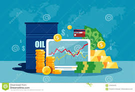 Vector Concept Of Barrel Of Oil Price Chart In Flat Style