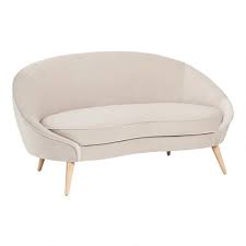 Well you're in luck, because here they come. Janelle Curved Sand Tapered Loveseat