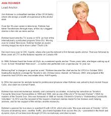 Just in h'wood reporter huffington post infowars intercept jerusalem post la daily news la times. Ann Rohmer Returns To Cp24 Again