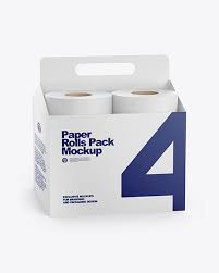 Download Toilet Tissue Rolls Pack Mockup In Packaging Mockups On Yellow Images Object Mockups
