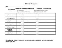 Interval Behavior Chart Worksheets Teaching Resources Tpt