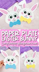 Free printable small easter bunny template. Easter Bunny Paper Plate Craft Free Template