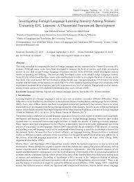 Di sini saya ingin memperkenalkan kepada anda suatu perniagaan yang telah 88 tahun bertapak di malaysia. Pdf Investigating Foreign Language Learning Anxiety Among Yemeni University Efl Learners A Theoretical Framework Development
