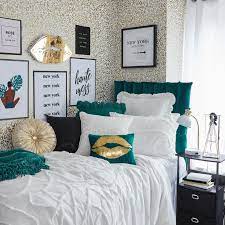 Metallic Leopard Printed Temporary Wallpaper Dorm Room Inspiration Dorm Room Colors Dorm Room Designs