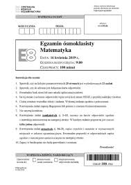 Polskiego już we wtorek (25 maja). Egzamin Osmoklasisty 2019 Matematyka Odpowiedzi Arkusze Zadania Egzamin 8 Klasisty Z Matematyki 16 04 2019 Glos Pomorza