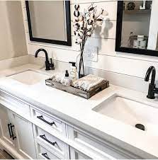 Check spelling or type a new query. This Beautiful Modern Farmhouse Bathroom Features Our Duncan Single Handle Faucet In Oil Modern Farmhouse Bathroom Farmhouse Bathroom Remodel Bathrooms Remodel