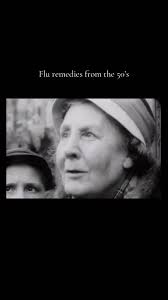 Flu remedies from the 50's! What's your go to? Mine is alternating between  homemade elderberry syrup and fire cider. But might try drinking boiling  water 😆😅 . . . . #homeremedies #holisticremedies #homemaker  #healingwithfood #natureismedicine