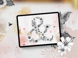 Learn how to use procreate on ipad, get some drawing tips, explore pro's workflow, pick up awesome custom brushes. Create A Stunning Floral Letter In Procreate Ipad Calligraphy