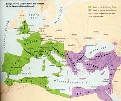In particular, this term is used in historiography to describe the period from 395 to 476, where there were separate coequal courts dividing the governance of the empire in the western and the eastern provinces, with a distinct. Europe In 350 Before The Collapse Of The Western Roman Empire Roman Empire Map Roman Empire East Roman Empire