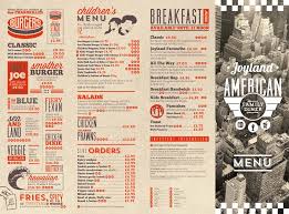 American Diner Joyland Diner Menu Restaurant Menu Design Menu Design Inspiration
