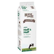 Byrne Dairy All Natural Half Half 1 Quart Walmart Com Byrne Dairy Dairy Carton Design