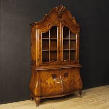 20th Century Italian Inlaid Wooden Display Cabinet Traditional Glass Wood Bookcases Tagere By Antique Display Cabinets Wooden Display Cabinets Retro Cabinet