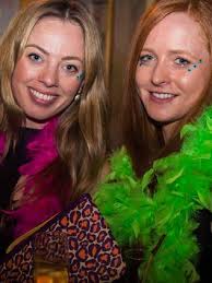 Feather boa fun in the city