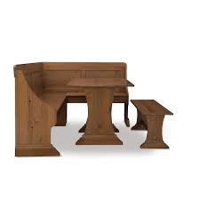 linon midwest pine breakfast nook with