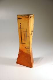 Michael Simon Three Sided Vase Thrown Altered By Paddling And Faceting Salt Glazed Stoneware La Pottery Techniques Contemporary Pottery Ceramic Sculpture