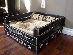 It's 17.3 in and need 6 pcsslats in this size. Dog Bed Made Out Of Old Crates Pallet Dog Beds Diy Pallet Dog Bed Dog House Diy