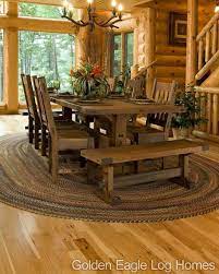 The Incredible Dining Room Of The Lakehouse 3352al Photos And Floor Plans Are At Www Goldeneaglelogh Outdoor Kitchen Design Rustic Dining Room Log Cabin Decor