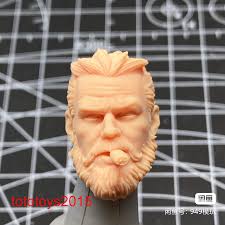 1:6 1:12 1:18 Smoking hunter knight Head Sculpt For 12" 6" 3.75" Male  Figure Toy