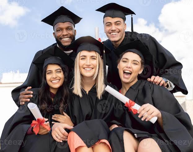 Graduation, student group and happy portrait for success, diversity and sky  background. International graduates, friends and celebration of study  goals, award and smile for college education event 76016573 Stock Photo at  Vecteezy