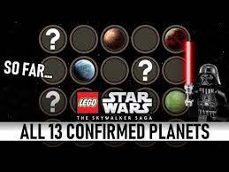 All 13 Confirmed Planets So Far Lego Star Wars The Skywalker Saga Youtube Lego Star Wars Lego Star Skywalker