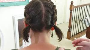 A short style with a side braid. How To Do 2 French Braids On Short Hair A Line Bob Easy Hairstyles Youtube