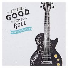 Birthday Card For Boss Online Hotchpotch Guitar Birthday Card Happy Birthday Guitar Happy Birthday Man Happy Birthday Male Friend