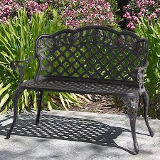 Best Choice Products 2 Person Aluminum Garden Bench Patio Furniture W Rose Detail Lattice Backrest And Seat Bronze Walmart Com Bench Decor Garden Bench Outdoor Garden Bench