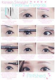 Rinnieriot Korean Straight Eyebrow Tutorial Korean Eyebrows Straight Eyebrows Eyebrow Tutorial