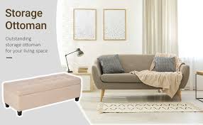 Homcom 49 Large Tufted Linen Fabric