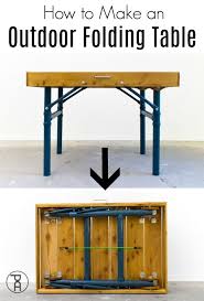 How To Make An Outdoor Folding Table Video Tutorial Outdoor Folding Table Folding Table Folding Table Diy