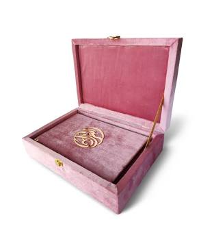 Light Pink Velvet Rainbow Quran Set (with Box Stand) – Art Beat ...